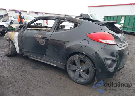 2013 Hyundai Veloster Turbo W/Blue z USA, uszkodzony, nr VIN KMHTC6AE5DU117407